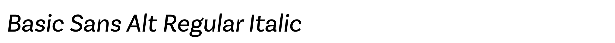 Basic Sans Alt Regular Italic image